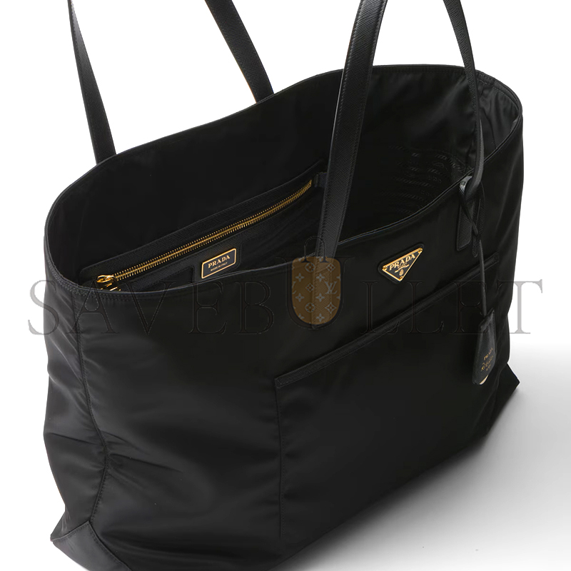 PRADA PRADA RE-EDITION 1978 LARGE RE-NYLON AND SAFFIANO LEATHER TOTE BAG 1BG527_R064_F0002_V_OOO (43*31*15cm)